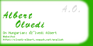 albert olvedi business card